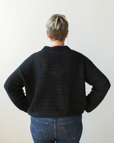 Honest Cotton Crochet Crew Sweater