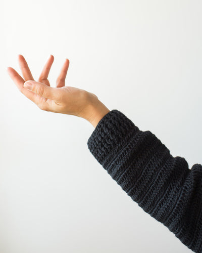 Honest Cotton Crochet Crew Sweater